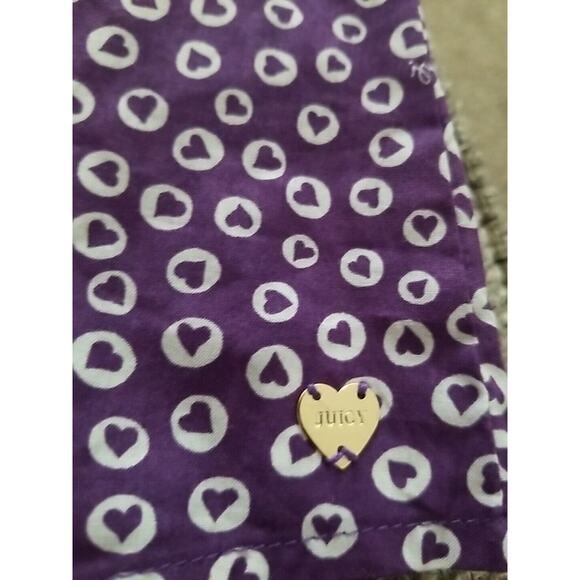 Juicy Couture Infant Girls Long Sleeve Dress 12/18 Months Purple White Hearts - Picture 6 of 8